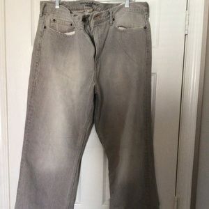 Light Gray Banana Republic Straight Jeans